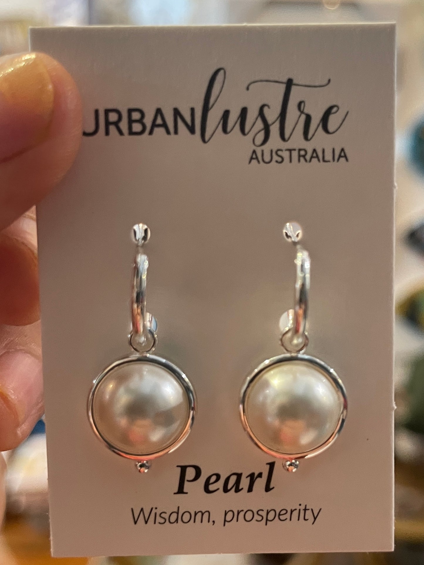 Semi Precious Stone Drop Earrings