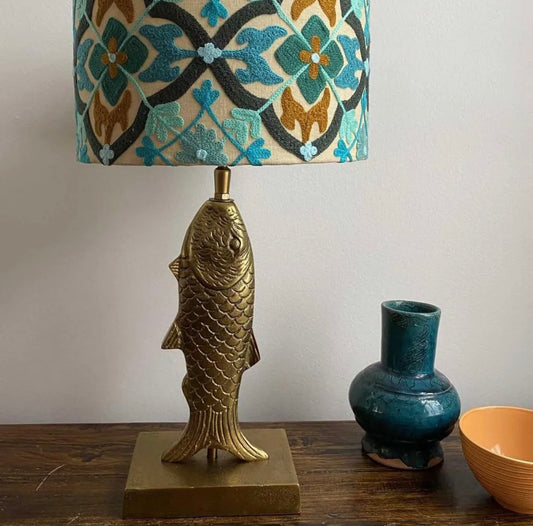 Fish Lamp (base only) in Antique Brass