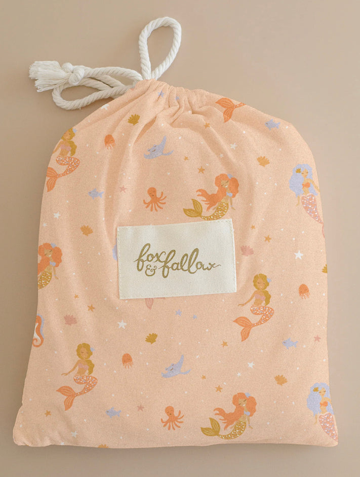 Mermaids Organic Fitted Cot Sheet