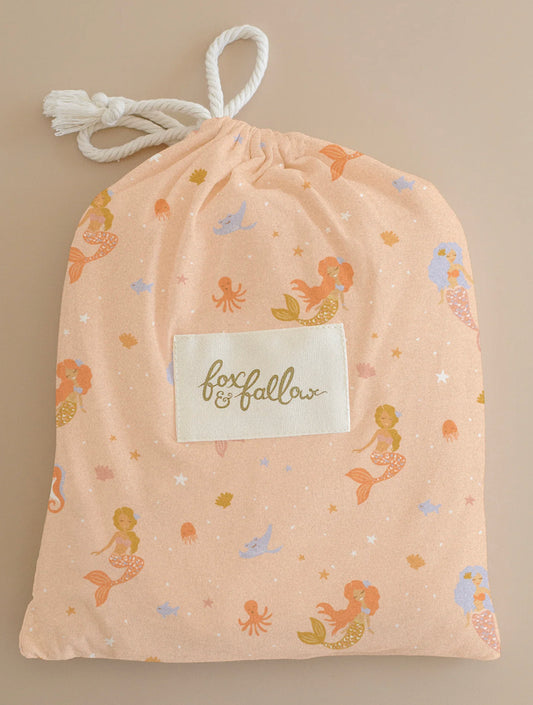 Mermaids Organic Fitted Cot Sheet