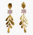 MW Euro Gold Leaf drop Gemstone Earrings A12 (Various)