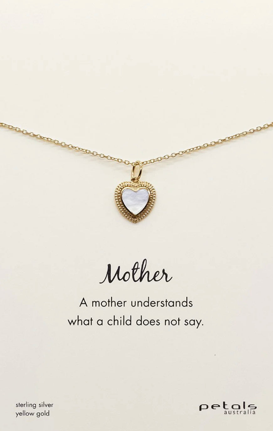 Petals Mother of Pearl Necklace Gold