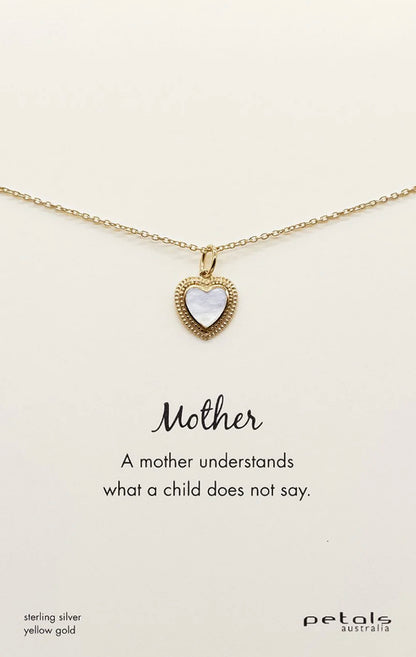 Petals Mother of Pearl Necklace Gold