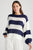 Driftwood Long Sleeve Top in Navy + White