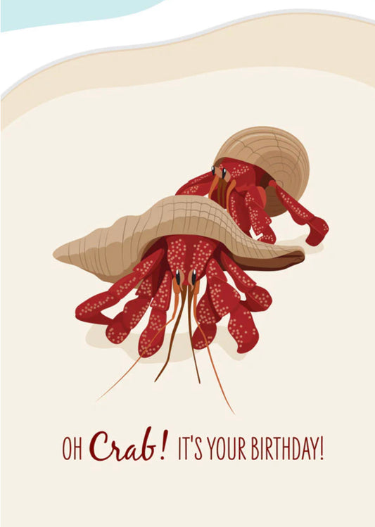 Birthday Card - Strawberry Crab