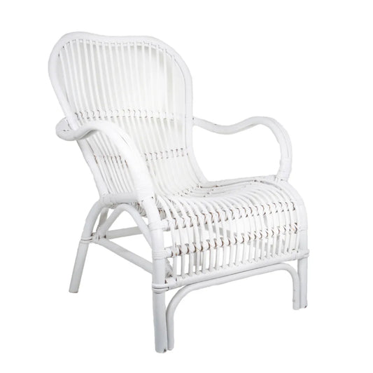 SEVILLE RATTAN ARMCHAIR - White