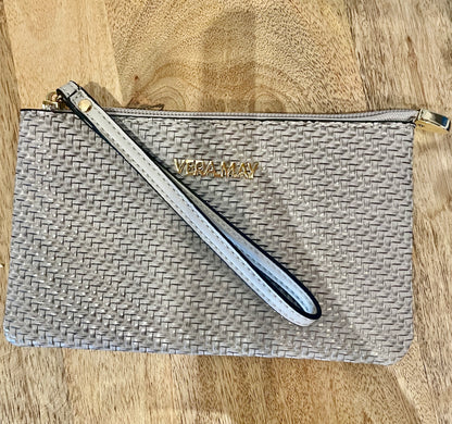 Vera May Brooklyn Grey Vegan Leather Fashion Bag Set of 3