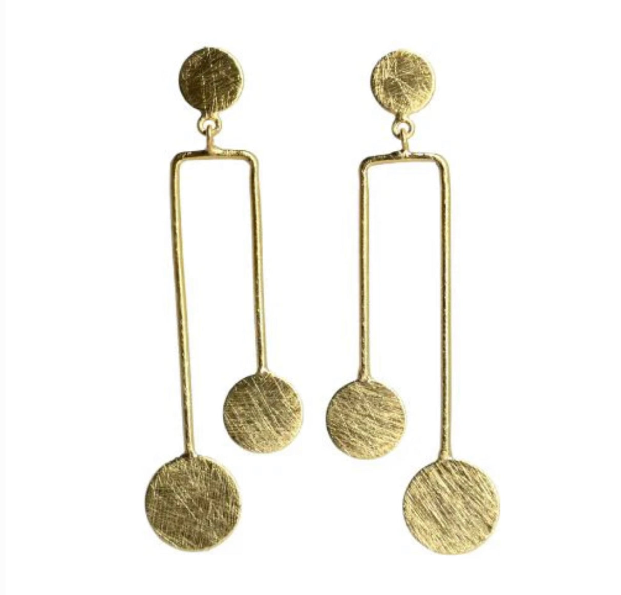 Euro Gold Stud Earrings B263A