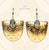 Euro Gold Gemstone Earrings A221 (Various)