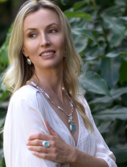 MW Luxe Short Hook Gemstone Earrings IAE2
