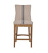 PREORDER Oakwood Hamptons Counter Chair Natural/Blue Stripe w/ Studs