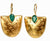 Euro Gold Gemstone Earrings A221 (Various)