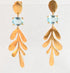 MW Euro Gold Leaf drop Gemstone Earrings A12 (Various)