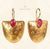 Euro Gold Gemstone Earrings A221 (Various)