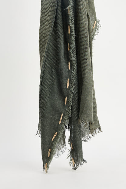Santa Fe Scarf in Grey & Olive