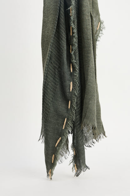 Santa Fe Scarf in Grey & Olive
