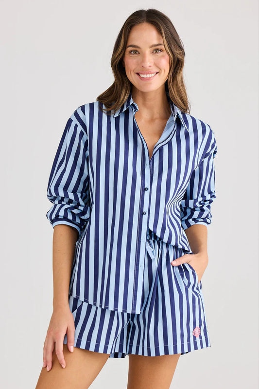 Adrift Shirt in Blue Stripe