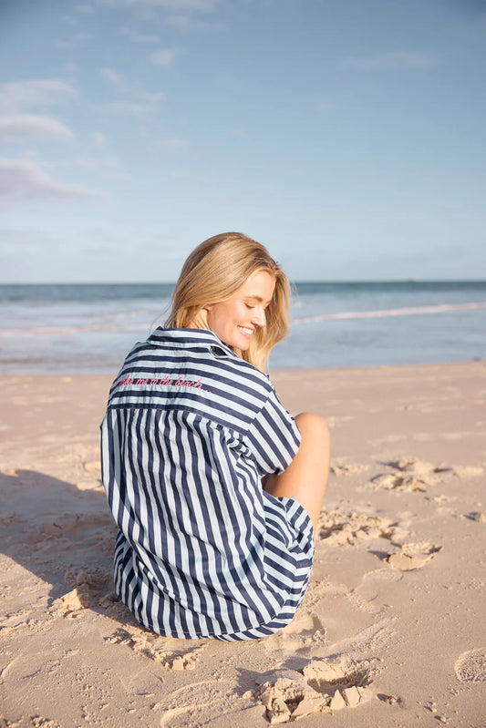Adrift Shirt in Blue Stripe