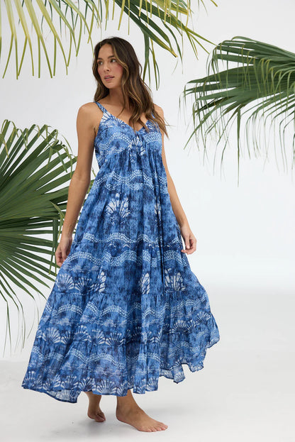 Pinata Dress in Ocean Clam