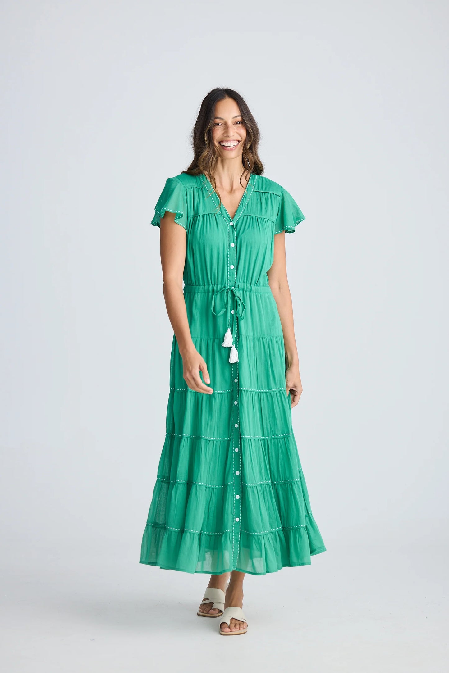 Delilah Dress in Jade Green