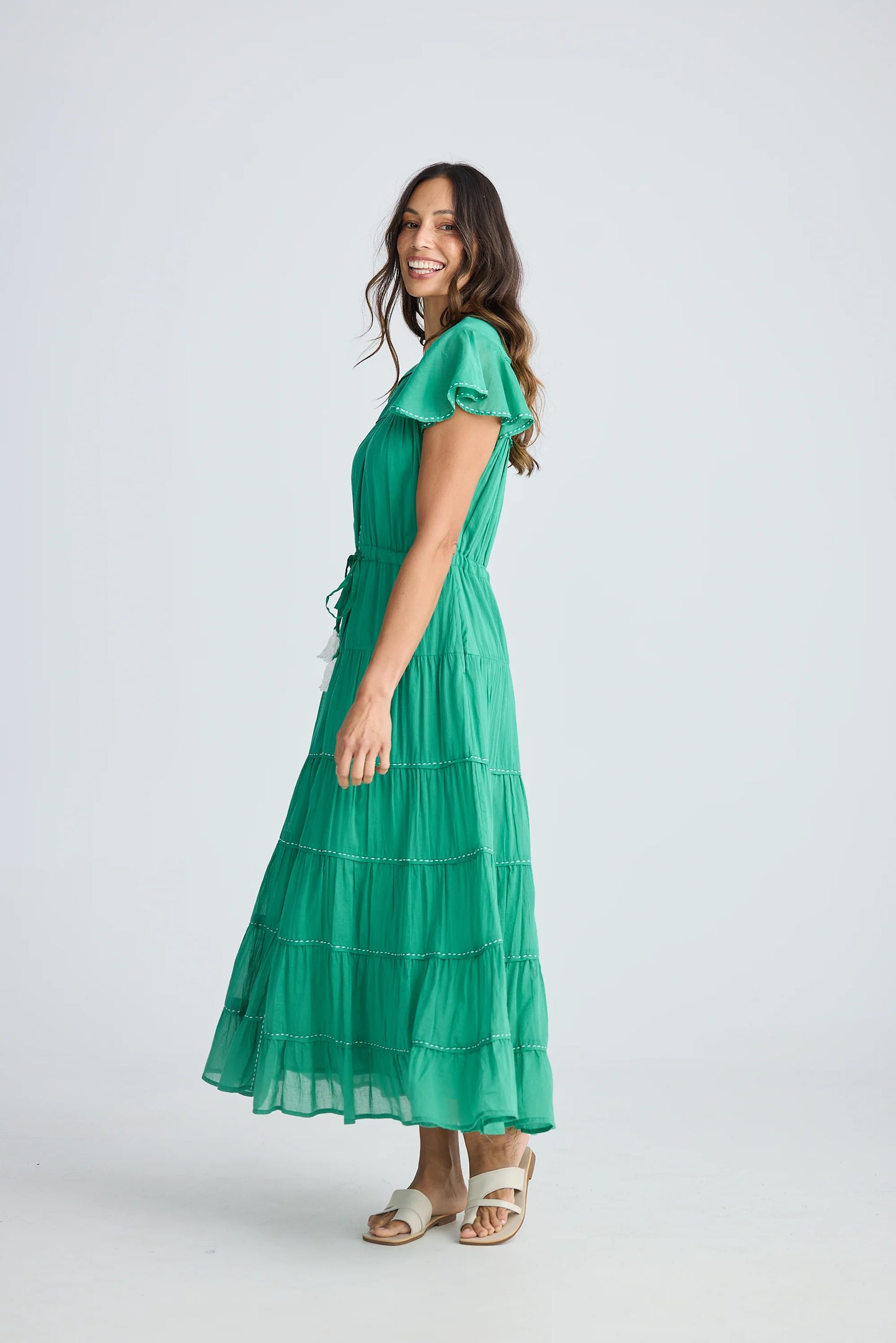 Delilah Dress in Jade Green