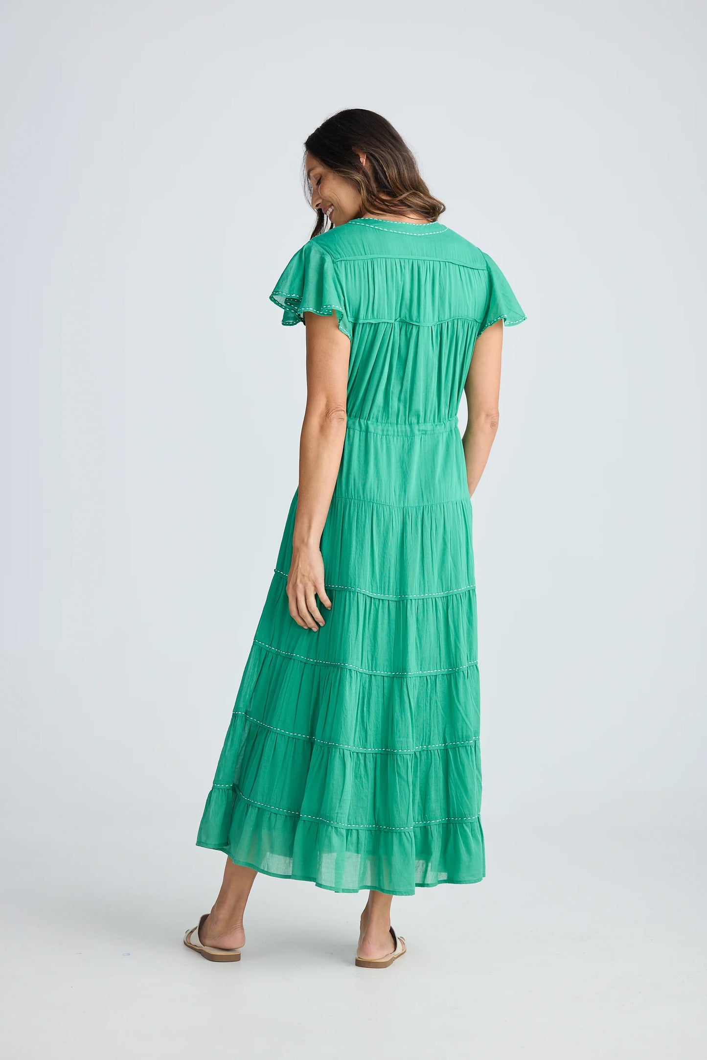 Delilah Dress in Jade Green