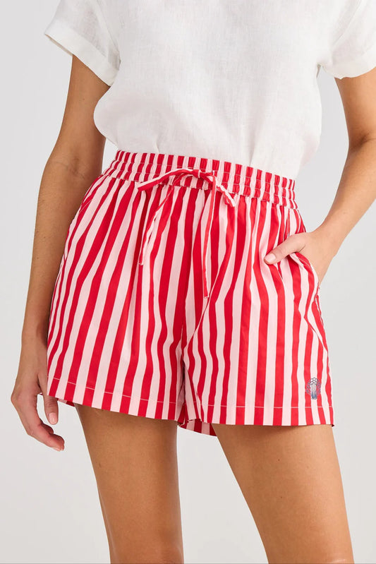 Adrift Shorts in Red Stripe