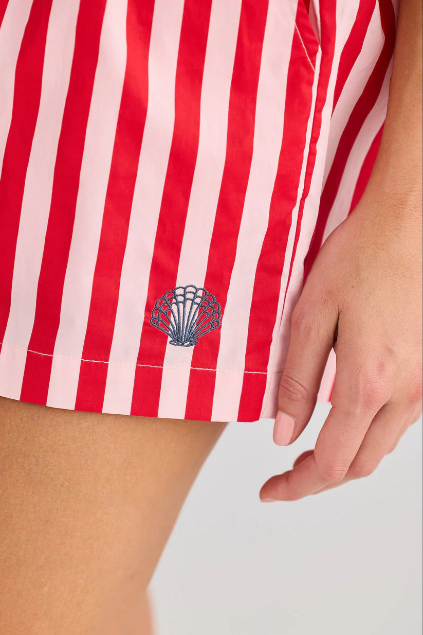 Adrift Shorts in Red Stripe