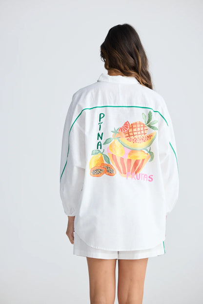 White On Vacation Shirt