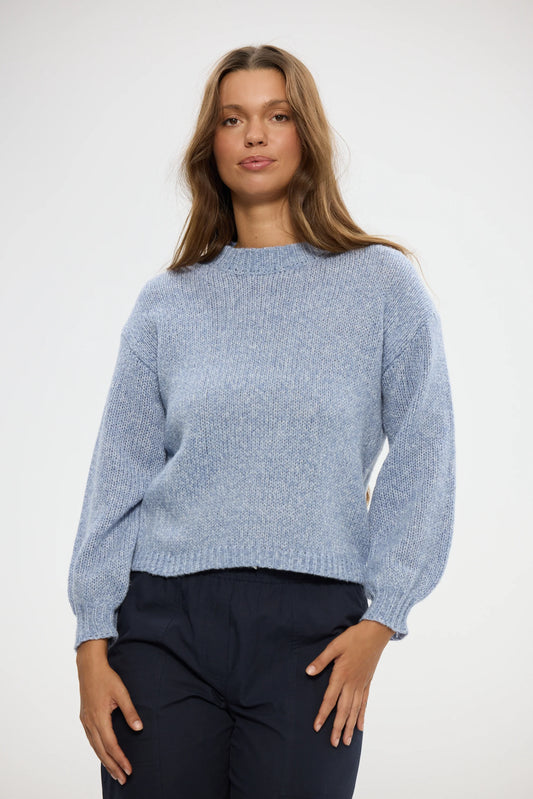 Tarn Knit in Blue Marle