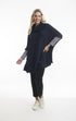 Poncho Cowl Neck Knit in Navy