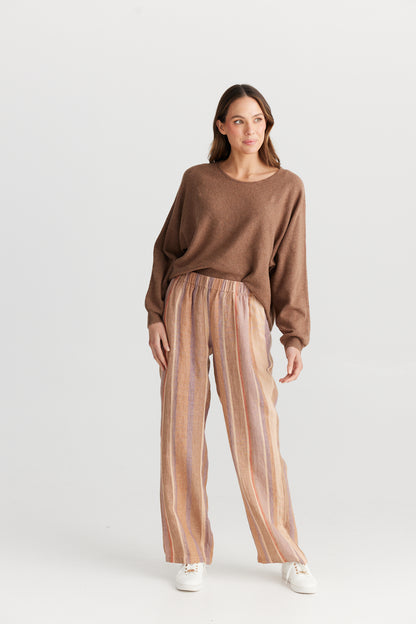 Souk Pants in Santal Stripe