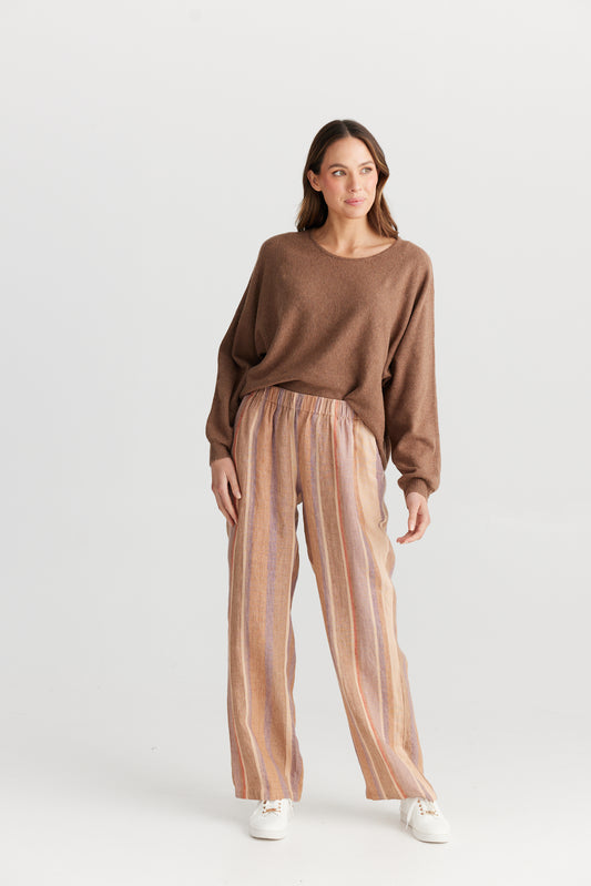 Souk Pants in Santal Stripe