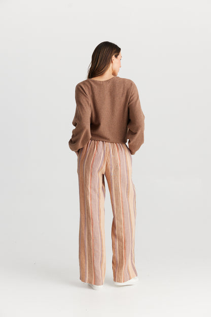 Souk Pants in Santal Stripe