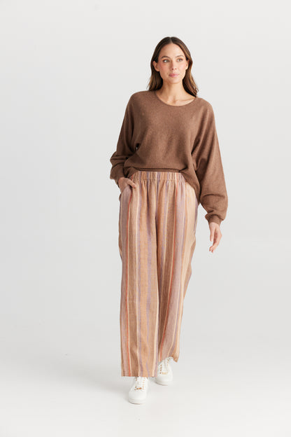 Souk Pants in Santal Stripe