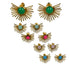 MW Euro Gold Earrings Assorted Gemstones A28 VARIOUS