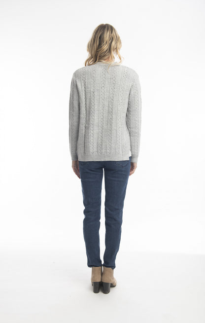 Alpaca Knits Cardigan in Grey Melange