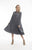 Pure Linen Collared Layer Dress in Charcoal