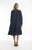 Pure Linen Collared Layer Dress in Navy