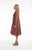 Pure Linen Collared Layer Dress in Terracotta