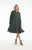 Pure Linen Collared Layer Dress in Military