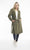 Cord Solids Trench Coat in Olive