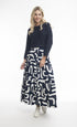 Cord Printed Layered Skirt in Navy
