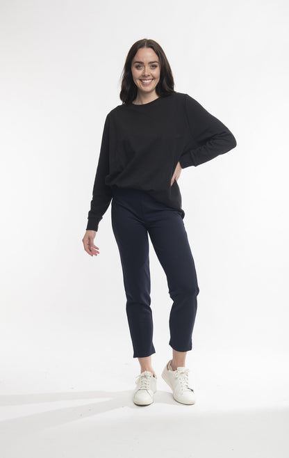 Ponte Straight Leg Pants in Navy