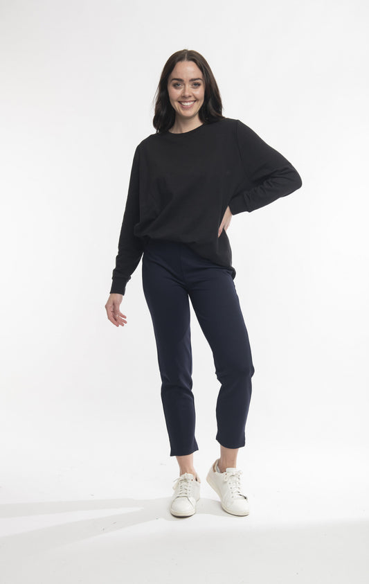 Ponte Straight Leg Pants in Navy