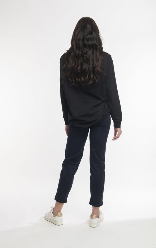 Ponte Straight Leg Pants in Navy