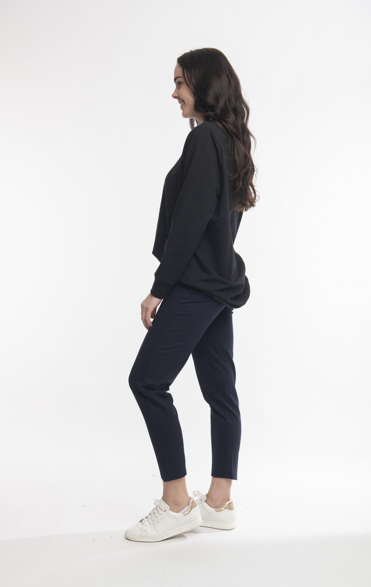 Ponte Straight Leg Pants in Navy