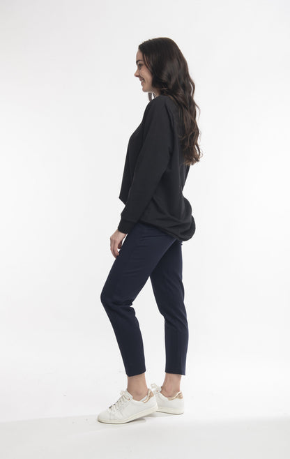 Ponte Straight Leg Pants in Navy