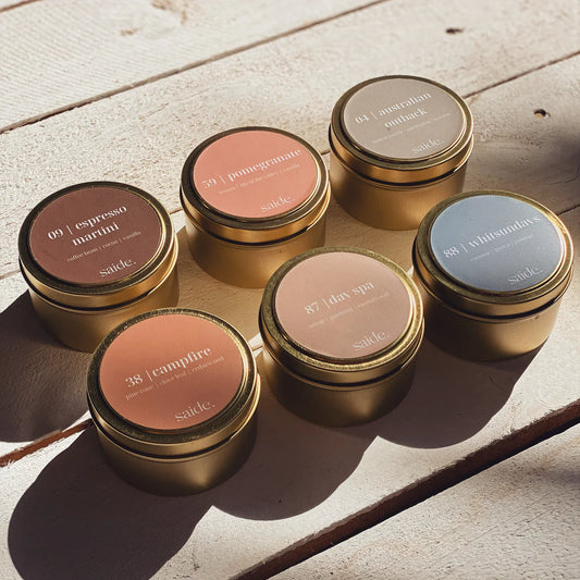 Saide Gold Tin Candles (Various)