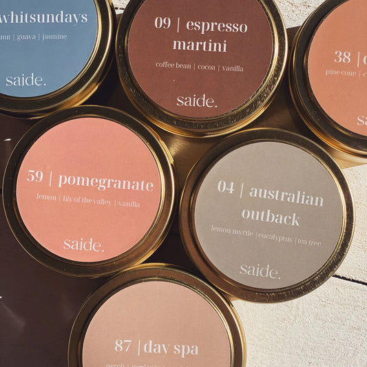 Saide Gold Tin Candles (Various)